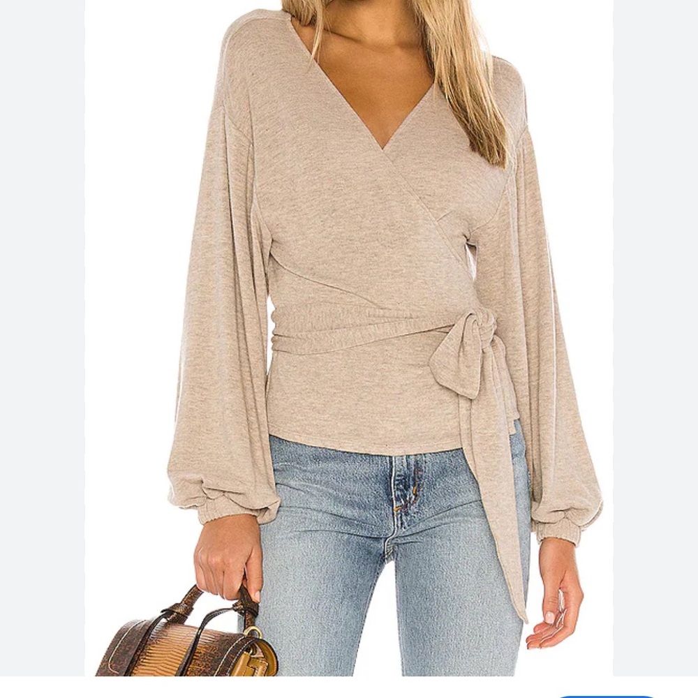 MAJORELLE Taupe Knit Top